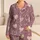 Dusty Mauve Heart Motif Romantic Cozy Gift Idea for Valentine's Day Couple Lovers Satin Pajamas Set - 1