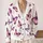 Purple Butterfly Motifs for Relaxed Everyday Layering, Women's Nature-Inspired Style All-over Print Knitted Cardigan - 2