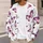 Purple Butterfly Motifs for Relaxed Everyday Layering, Women's Nature-Inspired Style All-over Print Knitted Cardigan - 5