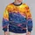 Fiery Sky and Frozen Peaks for Adventurous Autumn Travel and Relaxed Weekend Escapes All-over Print Knitted Sweater - 2
