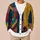 Colorful Denim Mosaic Layers With Bohemian Texture For Relaxed Everyday Style Women All-over Print Knitted Cardigan - 6
