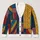 Colorful Denim Mosaic Layers With Bohemian Texture For Relaxed Everyday Style Women All-over Print Knitted Cardigan - 1