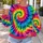 Vibrant Spiral Tie Dye for Outdoor Walks and Relaxed Weekends All-over Print Knitted Sweater - 5