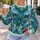 Symmetrical Blue Surreal Abstract for Creative Streetwear and Everyday Casual Style All-over Print Knitted Sweater - 5