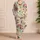 Vintage Floral Garden With Dragonflies For Elegant Lounging And Women's Relaxed Nights Satin Pajamas Set - 4