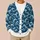 Vintage Ocean Wave Swirls for Relaxed Coastal Everyday Layering and Streetwear Style All-over Print Knitted Cardigan - 6