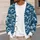 Vintage Ocean Wave Swirls for Relaxed Coastal Everyday Layering and Streetwear Style All-over Print Knitted Cardigan - 5