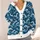 Vintage Ocean Wave Swirls for Relaxed Coastal Everyday Layering and Streetwear Style All-over Print Knitted Cardigan - 4