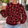Red And Black Buffalo Check Snowflakes For Cozy Christmas Celebrations With Family All-over Print Knitted Sweater - 5