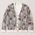 White Cat Rose Motif Casual Layering Style for Everyday Fall and Winter Weekend Outfits All-over Print Knitted Cardigan - 1