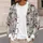 White Cat Rose Motif Casual Layering Style for Everyday Fall and Winter Weekend Outfits All-over Print Knitted Cardigan - 5