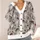 White Cat Rose Motif Casual Layering Style for Everyday Fall and Winter Weekend Outfits All-over Print Knitted Cardigan - 4