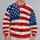 Bold Red, White And Blue Flag Motif For Holiday Events, Parades And Everyday Wear All-over Print Knitted Sweater - 2