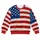 Bold Red, White And Blue Flag Motif For Holiday Events, Parades And Everyday Wear All-over Print Knitted Sweater - 4
