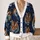 Starry Tiger Faces for Bold Casual Layering and Everyday Statement Style for Modern Men All-over Print Knitted Cardigan - 2