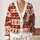 Funny Cat With Snowflakes For Cozy Holiday Gatherings And Relaxed Winter Layering All-over Print Knitted Cardigan - 2