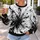 Monochrome Ink Burst Abstract for Creative Commutes and Everyday Streetwear All-over Print Knitted Sweater - 5