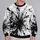 Monochrome Ink Burst Abstract for Creative Commutes and Everyday Streetwear All-over Print Knitted Sweater - 2