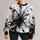 Monochrome Ink Burst Abstract for Creative Commutes and Everyday Streetwear All-over Print Knitted Sweater - 1