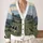 Pasture Cow Landscape for Relaxed Weekend Layering and Everyday Country Style Wear All-over Print Knitted Cardigan - 2