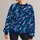 Navy Cyan Diagonal Brushstrokes for Urban Casualwear and Everyday Street Style for Men All-over Print Knitted Sweater - 1