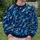 Navy Cyan Diagonal Brushstrokes for Urban Casualwear and Everyday Street Style for Men All-over Print Knitted Sweater - 6