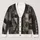 Black Taupe Geometric Patchwork Motifs for Casual Layering and Everyday Men's Streetwear All-over Print Knitted Cardigan - 1