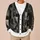 Black Taupe Geometric Patchwork Motifs for Casual Layering and Everyday Men's Streetwear All-over Print Knitted Cardigan - 6