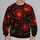 Crimson Ember Roses And Glowing Sparks For Bold Autumn Streetwear And Night Out Style All-over Print Knitted Sweater - 2