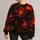 Crimson Ember Roses And Glowing Sparks For Bold Autumn Streetwear And Night Out Style All-over Print Knitted Sweater - 1