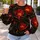 Crimson Ember Roses And Glowing Sparks For Bold Autumn Streetwear And Night Out Style All-over Print Knitted Sweater - 5