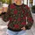 Red Rose and Sage Vine Botanical Motif for Everyday Streetwear and Commuting Wear All-over Print Knitted Sweater - 5