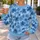 Blue Tropical Palm Grove For Relaxed Coastal Style And Summer Getaways All-over Print Knitted Sweater - 5