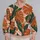 Tropical Terracotta And Forest Green Leaves For Relaxed Everyday Getaways All-over Print Knitted Sweater - 2