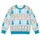 Blue Holiday Telephone Booth And Snowy Figures For Festive Party Celebrations Unisex All-over Print Knitted Sweater - 4
