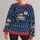 Santa Hat Spider With Free Hugs Sign for Festive Holiday Parties and Winter Cheer All-over Print Knitted Sweater - 1