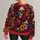 Skull And Wildflower Collage For Bold Autumn Streetwear And Everyday Alternative Style All-over Print Knitted Sweater - 1