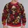 Skull And Wildflower Collage For Bold Autumn Streetwear And Everyday Alternative Style All-over Print Knitted Sweater - 2