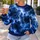 Electric Blue Storm Clouds and Lightning for Bold Casual Wear and Dramatic Everyday Style All-over Print Knitted Sweater - 5