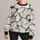 Black White Cracked Marble for Summer Streetwear and Modern Casual Urban Style All-over Print Knitted Sweater - 1