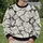 Black White Cracked Marble for Summer Streetwear and Modern Casual Urban Style All-over Print Knitted Sweater - 6