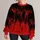 Black And Crimson Distressed Ink Texture For Bold Streetwear And Everyday Casual Style All-over Print Knitted Sweater - 1