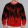 Black And Crimson Distressed Ink Texture For Bold Streetwear And Everyday Casual Style All-over Print Knitted Sweater - 2