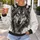 Realistic Wolf Portrait for Outdoor Adventures and Everyday Casual Wear All-over Print Knitted Sweater - 5