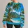 Tropical Palm Beach and Mountain Escape for Sunny Coastal Getaways and Island Holidays All-over Print Knitted Sweater - 1