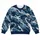Abstract Navy And Slate Blue Waves For Relaxed Autumn Outings And Everyday Casual Wear All-over Print Knitted Sweater - 4