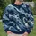 Abstract Navy And Slate Blue Waves For Relaxed Autumn Outings And Everyday Casual Wear All-over Print Knitted Sweater - 6