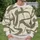Ivory Khaki Abstract Brushstrokes for Creative Weekends and Everyday Streetwear All-over Print Knitted Sweater - 6