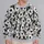 Monochrome Cute Dog Faces for Cozy Autumn Outings and Everyday Unisex Style All-over Print Knitted Sweater - 2