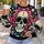 Colorful Cosmic Skull Collage for Festivals, Parties and Bold Streetwear Fans All-over Print Knitted Sweater - 5
